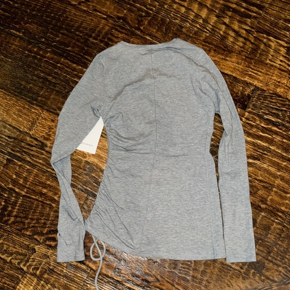 Lululemon Cinch It Long Sleeve Heathered Medium Grey Sz 4 NWT - Picture 5 of 7
